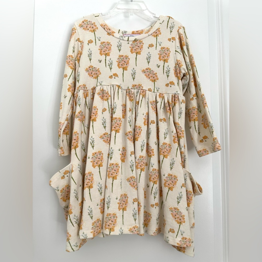 SweetHoney Cream Floral Kids Dress size 6